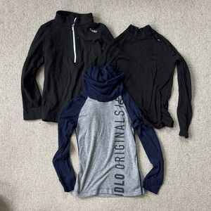 ODLO Originals Kids Long Sleeve Tees - Black and Gray